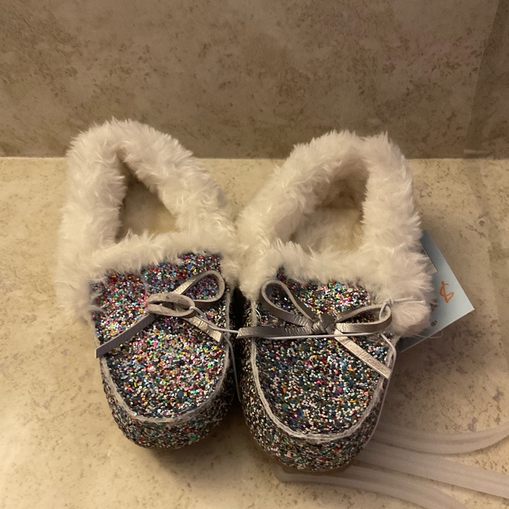 Kid Confetti Sparkle Fur Slipper